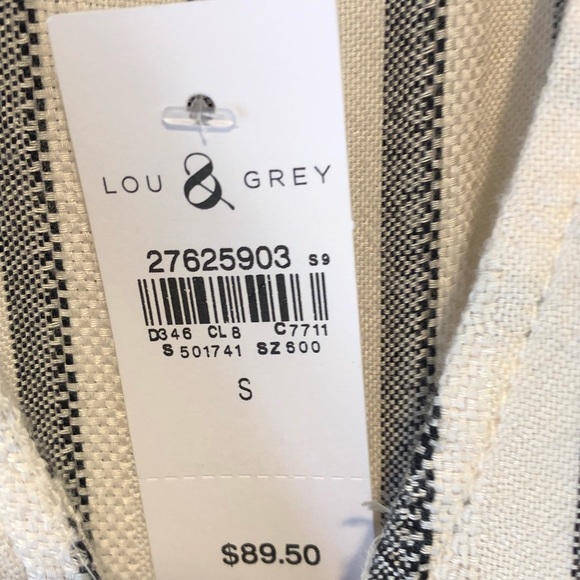 Lou and Grey by Loft Gray and White Striped Romper - Picture 6 of 6